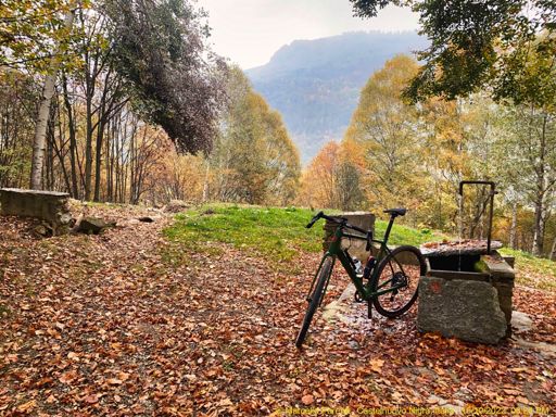 Sullo sfondo il monte Calvo