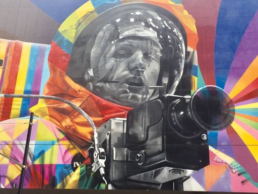Neil Armstrong by Brazilian artist Kobra