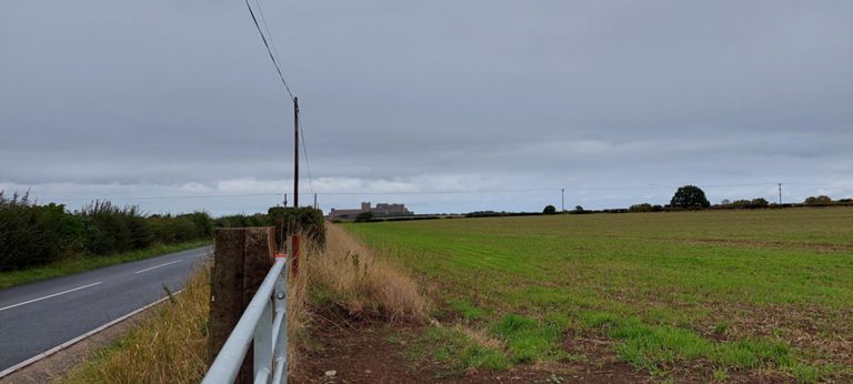 We approached Bamburgh on Locker Road B1341, having come down from the windmill. I wonder why Route 1 diverted south with a climb and the windmill, a longer route than continuing along the shoreline which requires little or no climb? Quieter?
