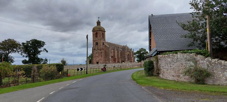Ladykirk parish church, started in late 1400s, completed in 1700s.Originally all stone, even the pews. Now sold.  More photos in Canmore entry: https://canmore.org.uk/site/59525/ladykirk-parish-church