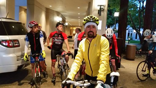 Max Mehech at the start.  He dropped me going up Hamilton and I never saw him again.  He is an incredibly tough doubles rider.