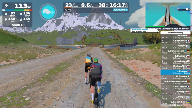 Zwift - Ocean Lava Cliffside Loop in Watopia - 20km - ride 2