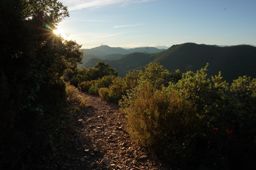 Pic du cap Roux au soleil couchant