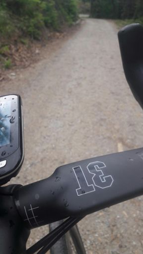 1km of gravel to join mountain roads