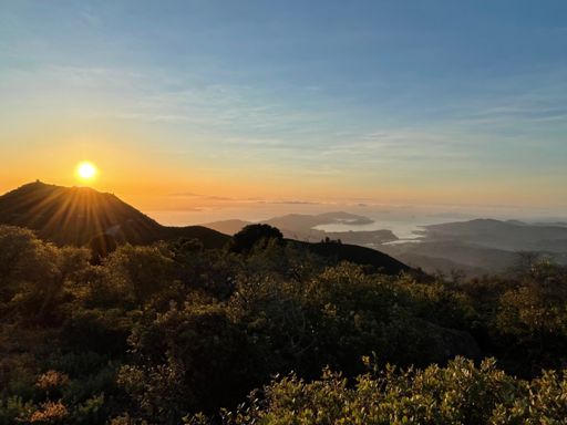 Sunrise over East Peak from Middle Peak