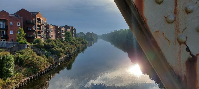 Manchester Ship Canal - looking east north east towards Manchester