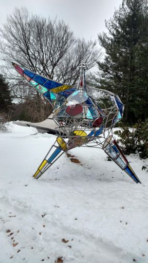 Random lawn sculpture in Weston.