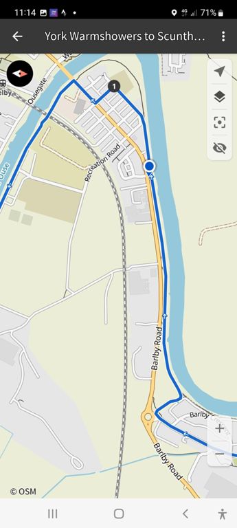 This is the bit we missed out, which must be routed along the unavoidable main road.