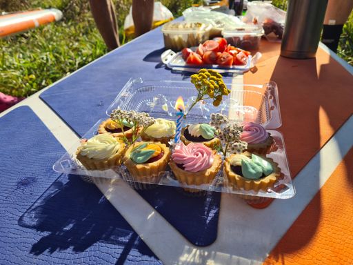 Отмечаем мой прошедший день рождения.