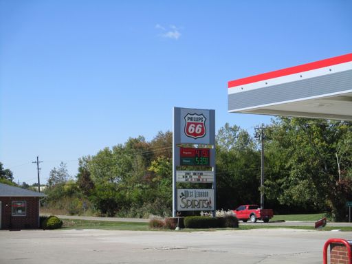 Quickie marts are hard to find out here.