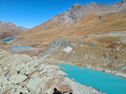 Tour du lac de moiry depuis grimentz, retour par la corne de sorebois