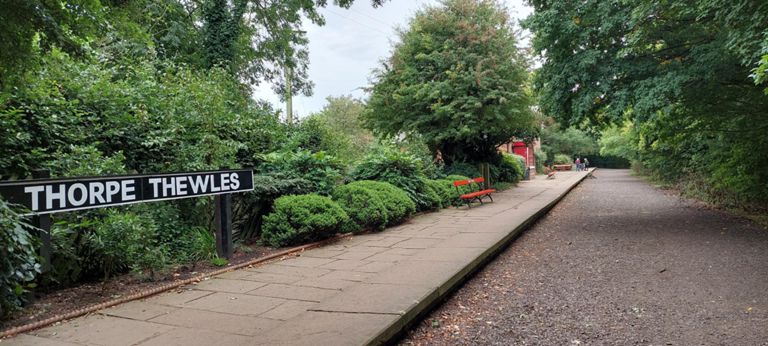 Thorpe Thewles railway station history: http://www.thorpe-thewles.org.uk/Thorpe%20Thewles%20Station.htm  Now the location for Wynyard Country Park visitor centre.  Whilst this is pretty, we should have turned left, keeping on NCN Route 1, before the station.