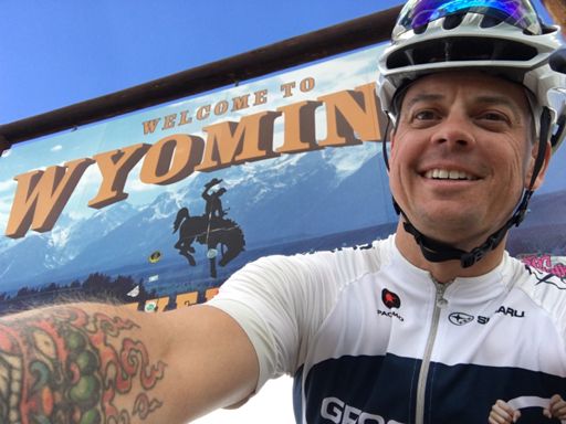 Welcome to Wyoming! Now pedal home!