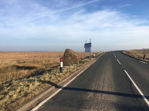 Top of Oxenhope Moor with spectacular view. Full near 20min climb from Hebron Bridge (15-16min for pros in tour de Yorkshire last summer