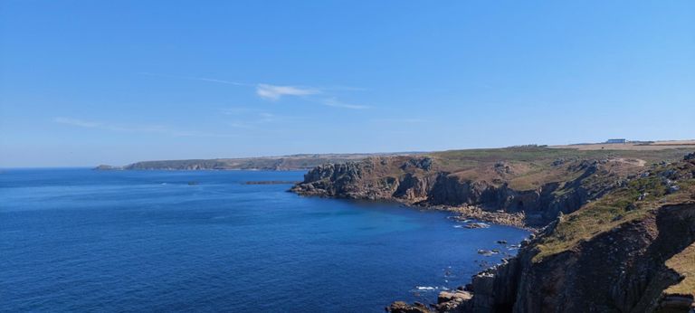 Cape Cornwall, where we were last night, in the distance.