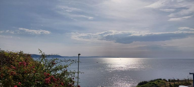 View straight ahead (east) leaving Hannaforte Point Hotel, Looe.
