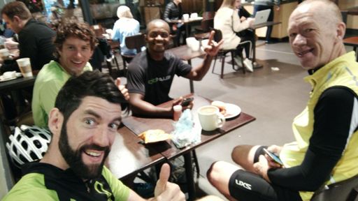 Friends Thomas, Idai and Simon who made for a great fun group ride. It was Simon's first Audax ride. Congrats Simon. Super job.