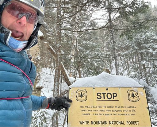 In an act of reckless defiance, I continued past the sign!  (For about fifty feet…)