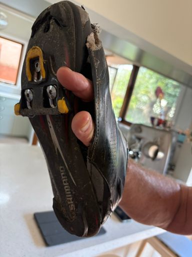 Might be time for a new pair of cycle. Shoes