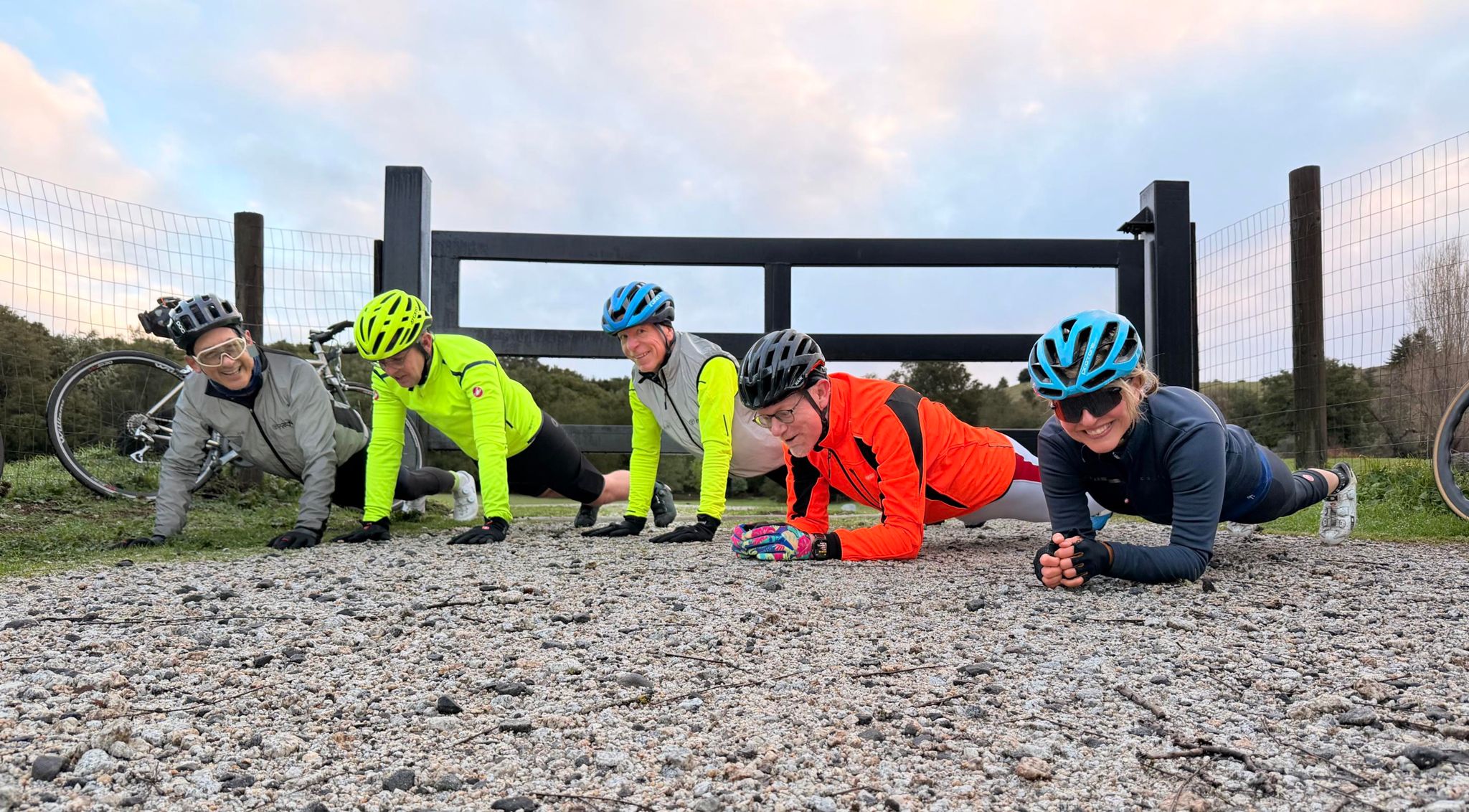 People are on the ground for some reason.