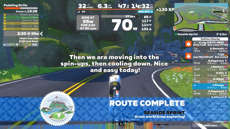 Zwift - Pedaling Drills