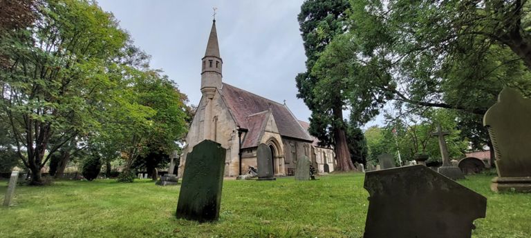 1887 St James church, Thorpe Thewles.  Designed in the style of a 13th century church!   Built on the site of a previous church.

http://www.thorpe-thewles.org.uk/Thorpe%20Thewles%20Church.htm