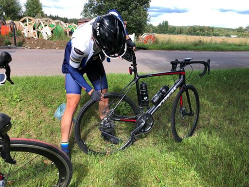 Började bra idag. Punka ute vid Yttre Heden. 😂