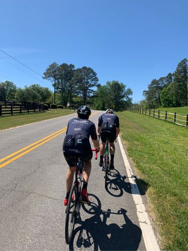 Rare photo of Spicer pulling. Had to be memorialized on Strava.