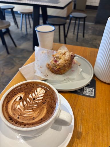 Mmmm mocha and a muffin