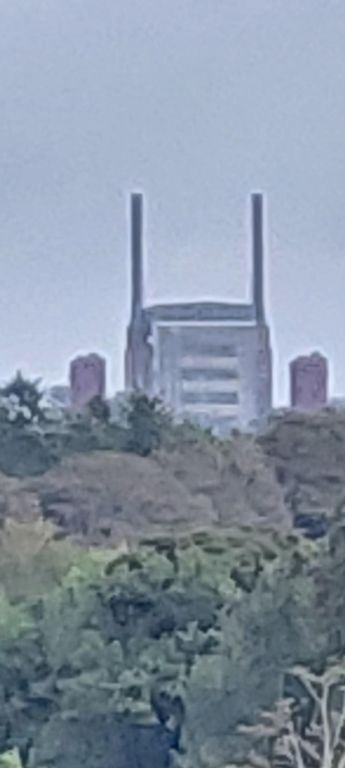 Going through these photos with OS Maps, Google Maps and Wikipedia,  I have now discovered this to be the Chapelcross nuclear power station which operated between 1959 and 2004.  https://en.m.wikipedia.org/wiki/Chapelcross_nuclear_power_station