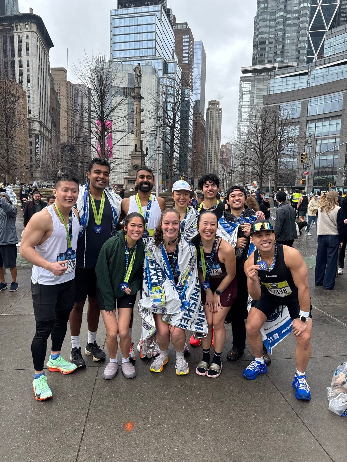Manoaj at the 2025 United NYC Half with friends