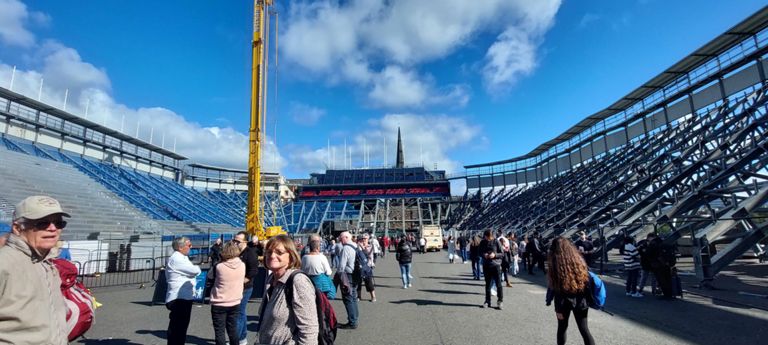 Castle Esplanade. One walked through this to get to the castle. Perhaps set up for the Military Tattoo?