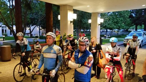 6 Am starters. Most riders on this thing go out at 5 and we catch them