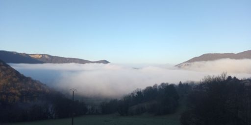 Dombes et Cluse de l'Albarine dans le brouillard.  Dur le départ ^ ^