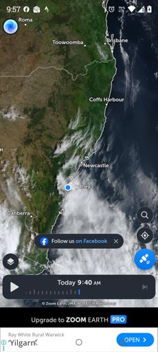 This cloud is clearing so it is warming up quite nicely. 39c expected.