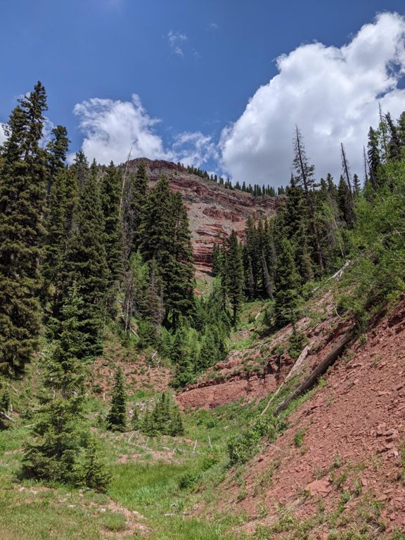 Up Falls Creek and down Junction Creek(Colorado Tr)