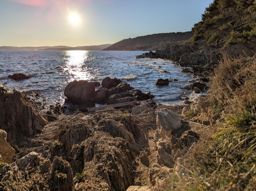 Sentier du littoral de st Tropez avec ma soeur