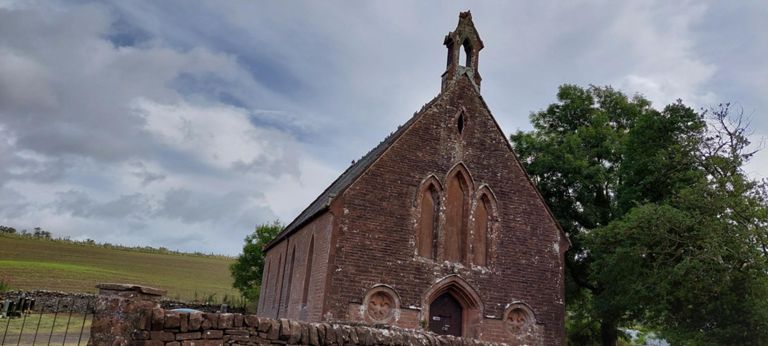 OS Maps' aerial map shows 3 churches in Dalton: This one on the B7020 leaving the village which Google Maps describes as "Dalton Church and Cemetery" as distinct from the 1895 "Dalton Kirk" with spire, Wikipedia and Scotland's Churches Trust entries and roofless 1704 shell south east of it.  There are services at the kirk; I am unclear there is any activity at the church.  https://scotlandschurchestrust.org.uk/church/dalton-kirk/  The B7020 was delightful, btw, till Mile 31.