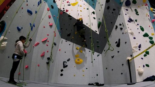 Climb 3 - Yellow 5.10b (F): This muscly route at the center of the Abominabowl wall featured a significant overhang near the bottom, followed by a vertical to overhung headwall.  For me the hardest part was heaving myself up the lower overhang, but the upper headwall also was tiring.  It was a route on which one needs to keep moving to avoid fatiguing.  The route itself was not too difficult to read, but it was a physical challenge.  I should probably work more on my general weakness with overhung climbs.
