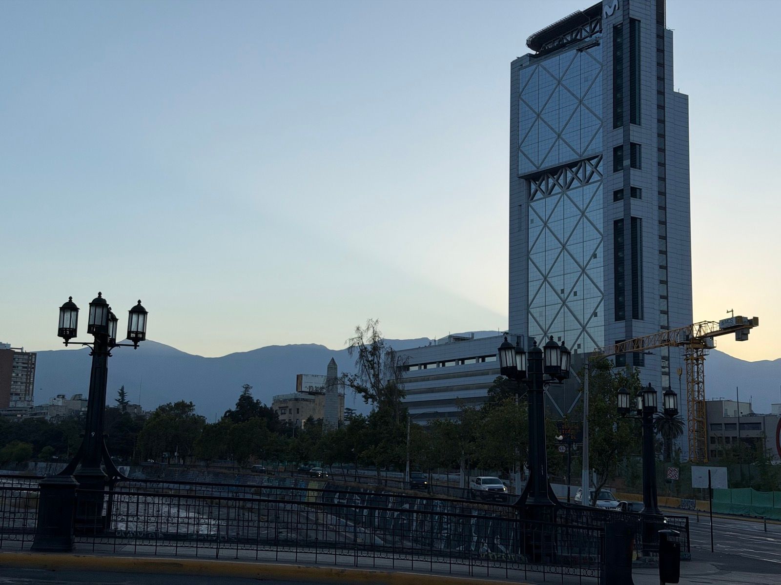 Sun coming up over the Andes 