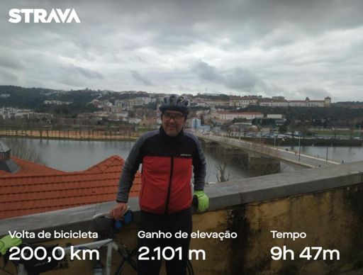 Coimbra com o rio Mondego e a ponte Santa Clara.  Volta para concluir os 25 Kms que faltaram a 10/09/2022 após avaria e queda nos Fiais da Beira. 
Veja a minha atividade na Strava: https://strava.app.link/XwDNRs6j6xb