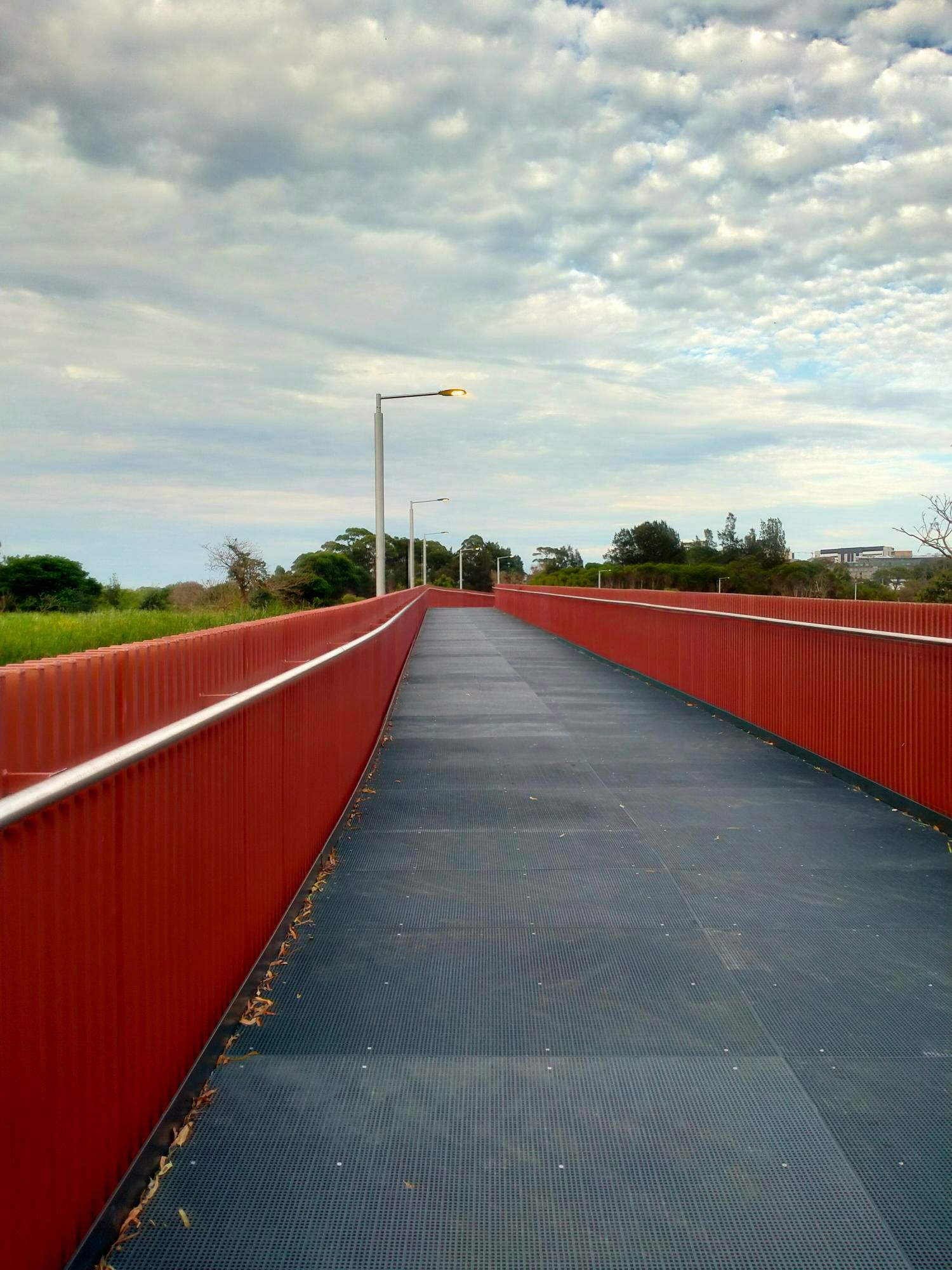 This is a bridge at the beginning of the cycleway starting off Chuter Ave, Monterey