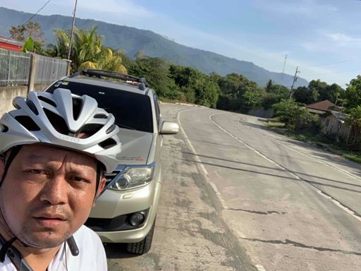 Topmost of Sambong Mountain with Tagaytay on the Background