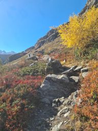 Tour du lac de moiry depuis grimentz, retour par la corne de sorebois