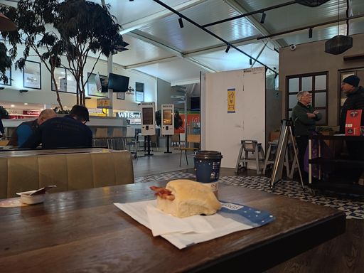 Registration for the audax at a very quiet service area off the M40.