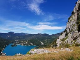 Haut tour du lac de Castillon en VTT