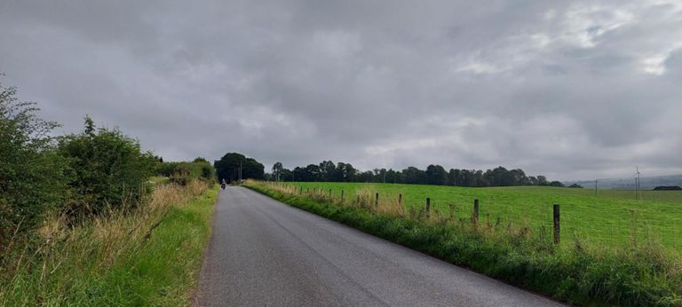 B8033 after Kinbuck and before Braco, where a Komoot cyclist indicated there was a good coffee cafe.