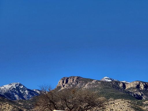 Snow on tops of Huachuca Mountains