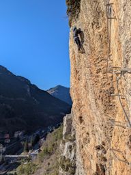 Via ferrata de la Brigue avec mon neveu
