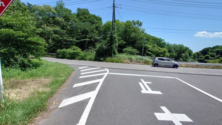 ここを左に曲がって数kmで草津温泉だけど、今日は時間制限があるので曲がりません(曲がれません?)